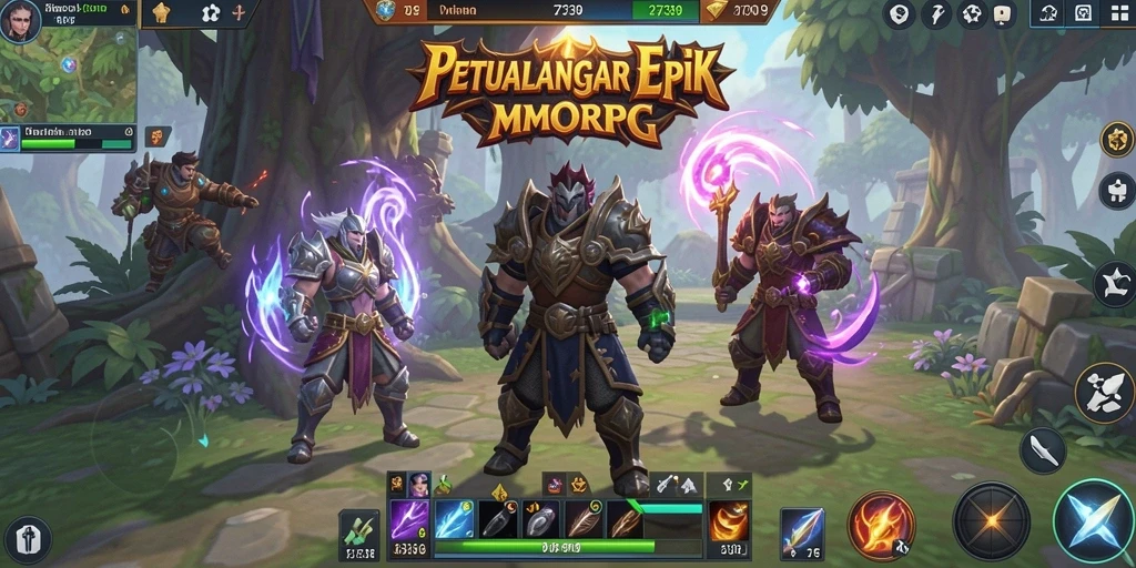 Screenshot utama 2739 menampilkan pertarungan seru dalam dunia MMORPG.