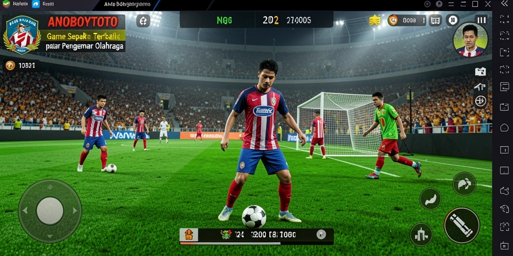 Screenshot ANOBOYTOTO menampilkan aksi pertandingan sepak bola yang seru.