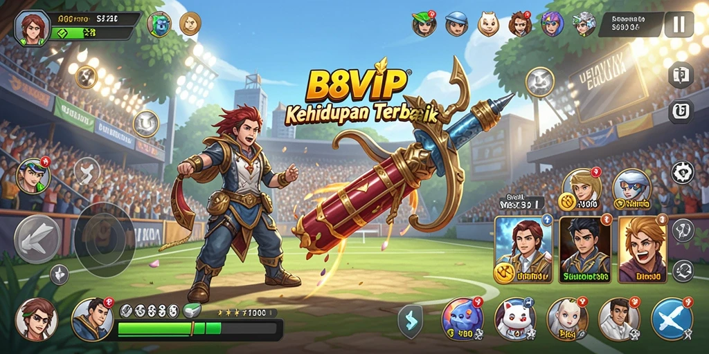 Screenshot gameplay B8VIP menampilkan suasana interaksi karakter hidup.