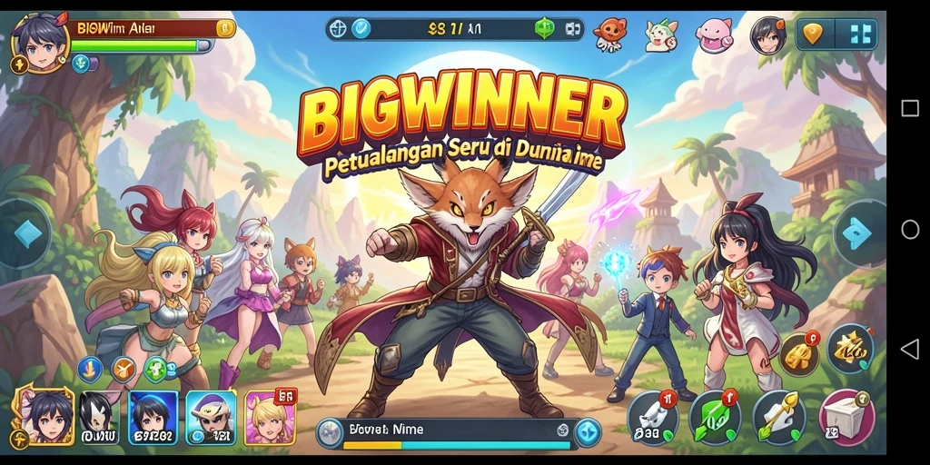 Tampilan gameplay yang memukau dan menarik di BIGWINNER.