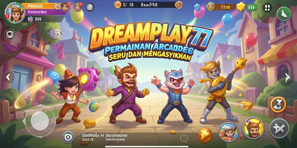 Tampilan gameplay seru dari DREAMPLAY77 yang menampilkan aksi arcade yang cepat.