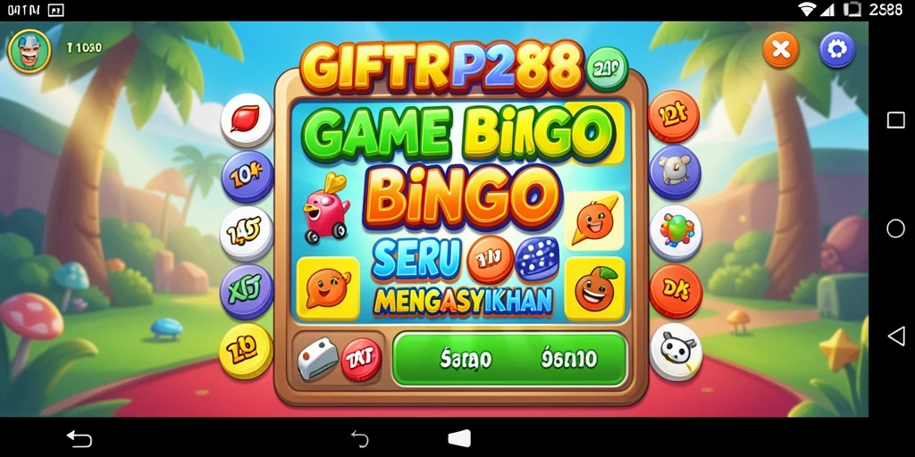 Tampilan gameplay Bingo yang seru di GIFTRP288.