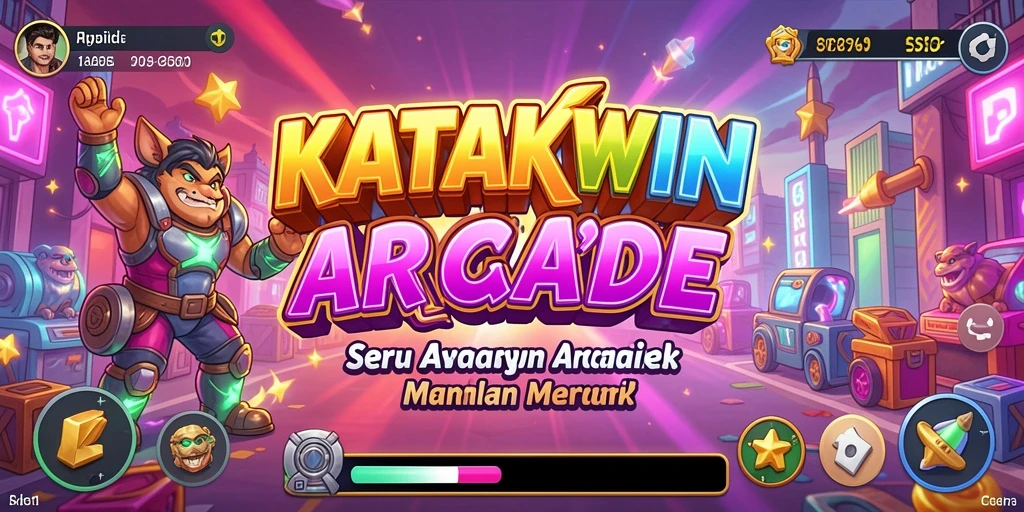 Tampilan gameplay KATAKWIN yang seru dan penuh warna.