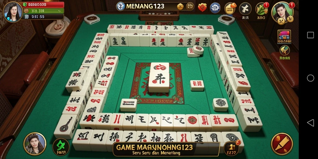 Tampilan gameplay Mahjong yang mengasyikkan dan menarik.