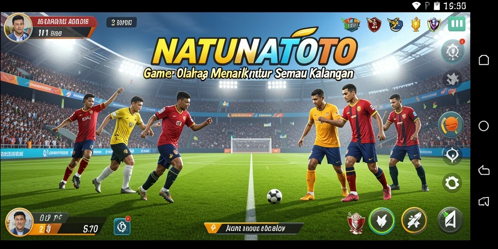Screenshot NATUNATOTO menampilkan keseruan gameplay olahraga.