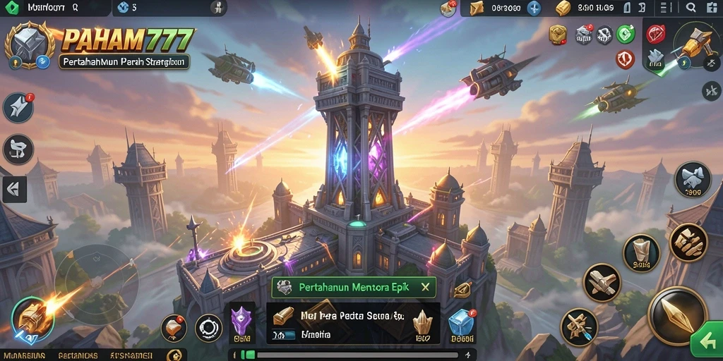 Tampilan gameplay menawan dari PAHAM777 dalam Tower Defense.