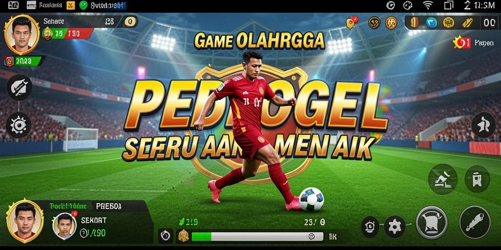 Tangkapan layar utama PEDETOGEL menampilkan aksi seru di lapangan olahraga.