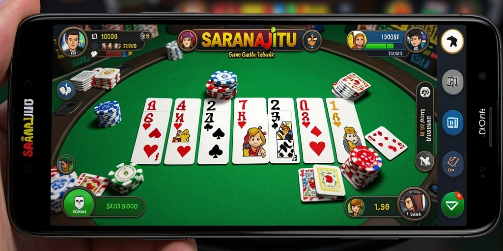 Tampilan gameplay seru dari SARANAJITU saat bermain Gaple.