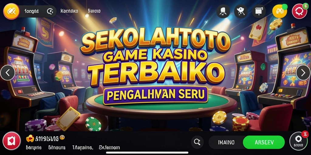 Tampilan mendebarkan dari permainan Kasino SEKOLAHTOTO.