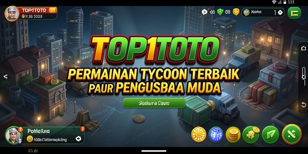 Tangkapan layar gameplay yang menunjukkan pengelolaan usaha di TOP1TOTO.