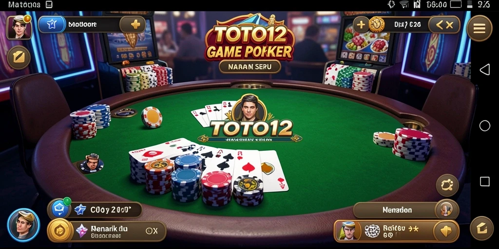 Tampilan gameplay poker yang menarik dan dinamis di TOTO12.